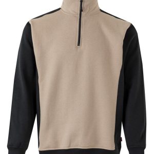 Sudadera bicolor con media cremallera VELILLA 105703