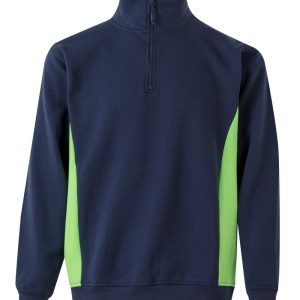 Sudadera bicolor con media cremallera VELILLA 105704