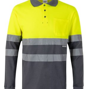 Polo algodón bicolor manga larga VELILLA 305515