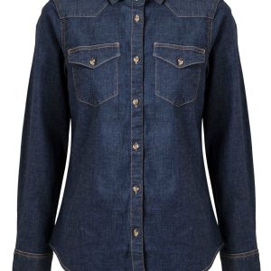 Camisa denim stretch manga larga mujer VELILLA 405007S